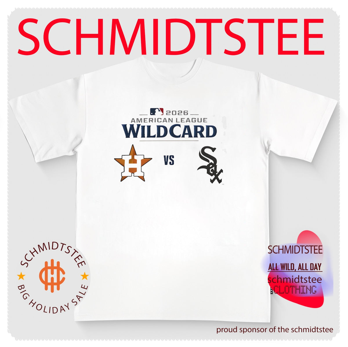 Houston Astros vs. Chicago White Sox 2026 AL Wild Card Matchup logo shirt