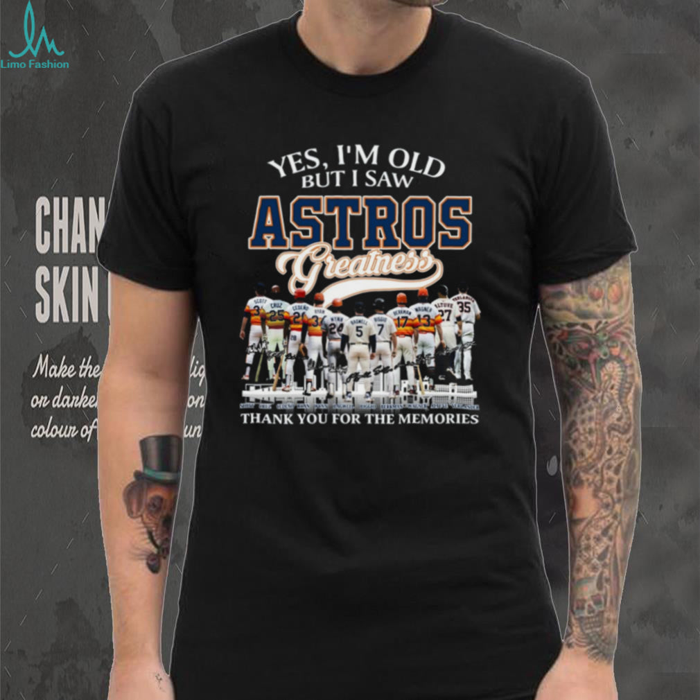Houston Baseball Legends Team Vintage Signatures Coffee Shirt