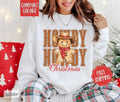 Howdy Christmas Comfort Colors Swearshirt, Country Christmas Sweater, Cowboy Holiday Crewneck T-Shirts, Hoodie, Sweatshirt
