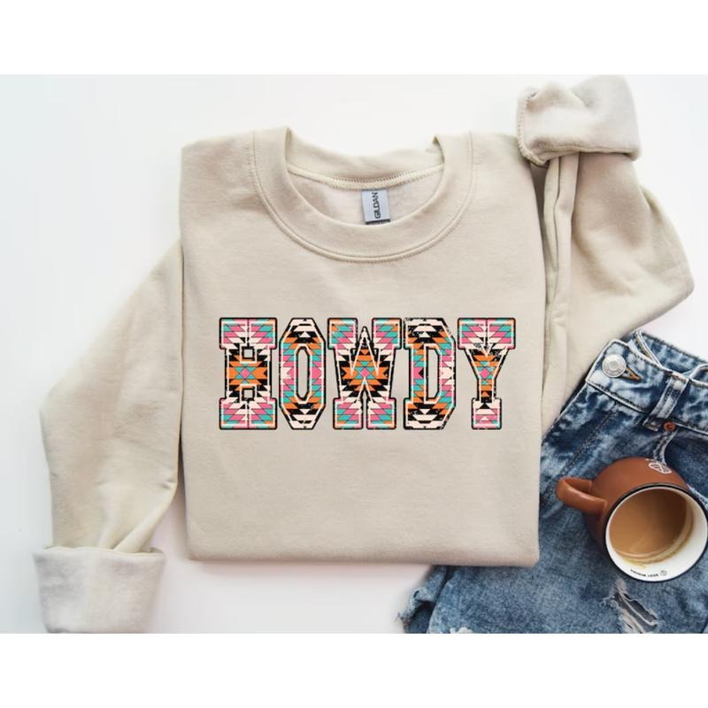 Howdy Sweatshirt, Western Hoodie, Cozy Southern Shirt for Cowgirls, Cowboys, and Country Lovers | PureTeeCo.com