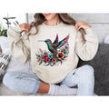 Hummingbird Sweatshirt, Gift For Her, Spring Birds Sweat, Bird Sweatshirt, Bird Lover Gift, Watercolor Hummingbird,...