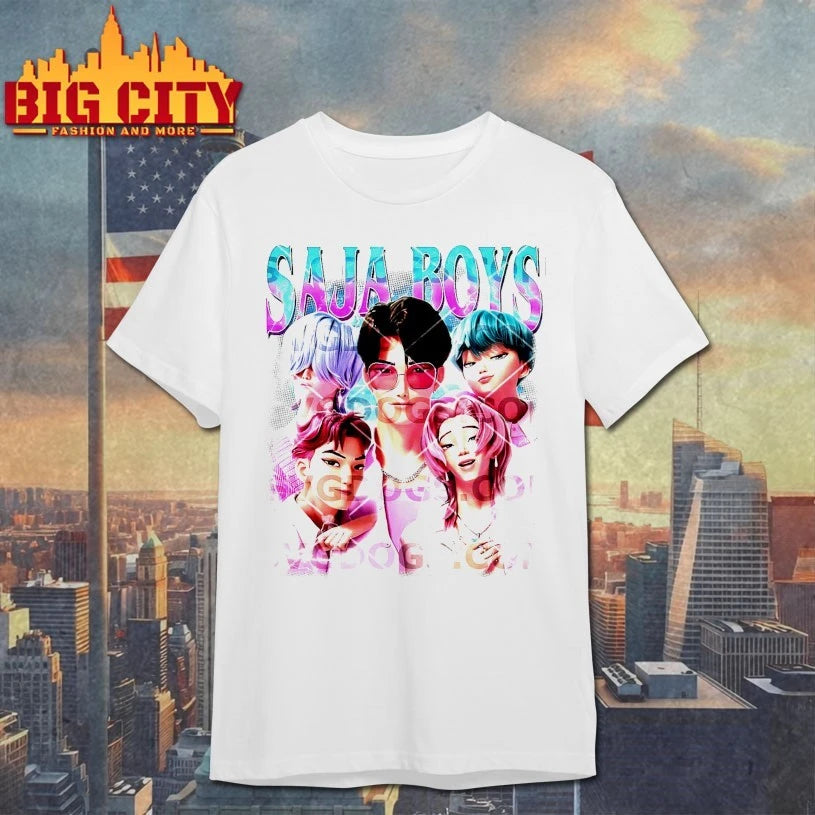 Huntrix Saja Boys Band Poster Kpop Demon Hunters shirt