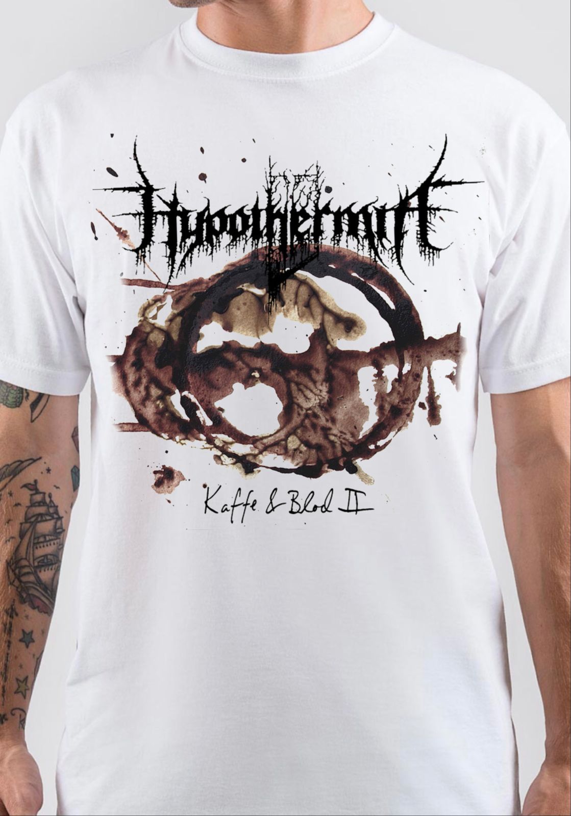 Hypothermia â€“ Kaffe And Blod T-Shirt Hoodie, Sweatshirt | PureTeeCo.com