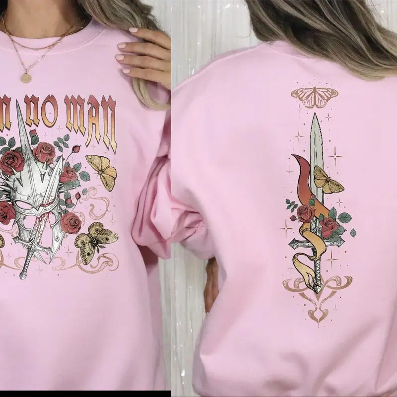 I Am No Man Sweatshirt, Book Lover Sweatshirt, Fantasy Merch, Reading Fandom Sweatshirt T-Shirts, Hoodie | PureTeeCo.com