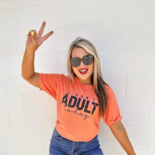 I Can't Adult Graphic T shirt short sleeve, shit hot tiktok trend 2024