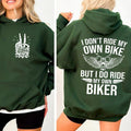 I Don't Ride My Own Bike But I Do Ride My Own Biker Girl Shirt Casual Street Style Fleece Pullover Hooded Sweatshirt Tops...