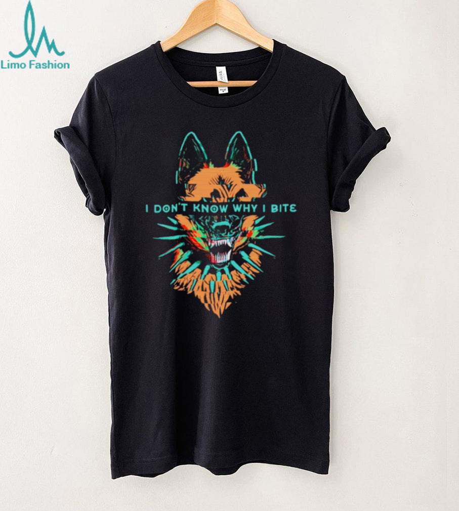 I Don’t Know Why I Bite Glitch Wolf shirt