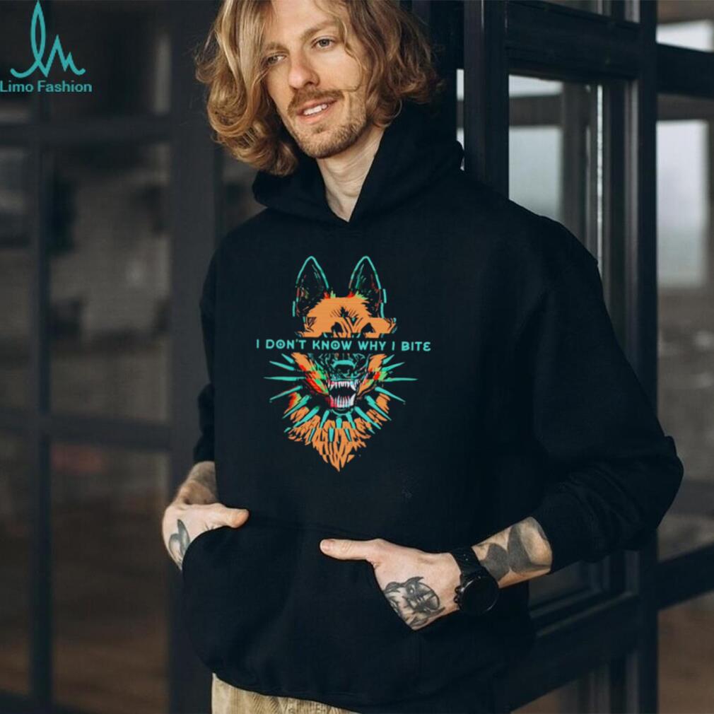 I Don’t Know Why I Bite Glitch Wolf shirt