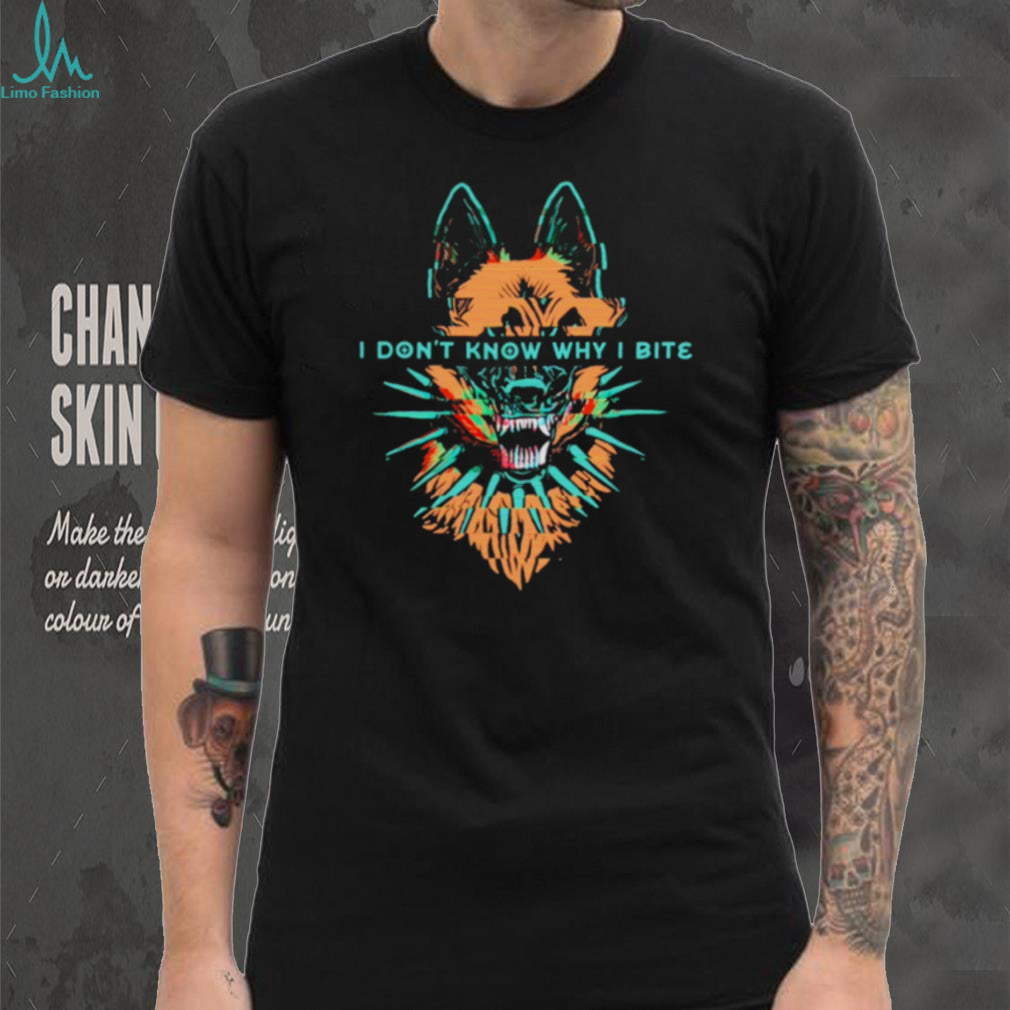 I Don’t Know Why I Bite Glitch Wolf shirt