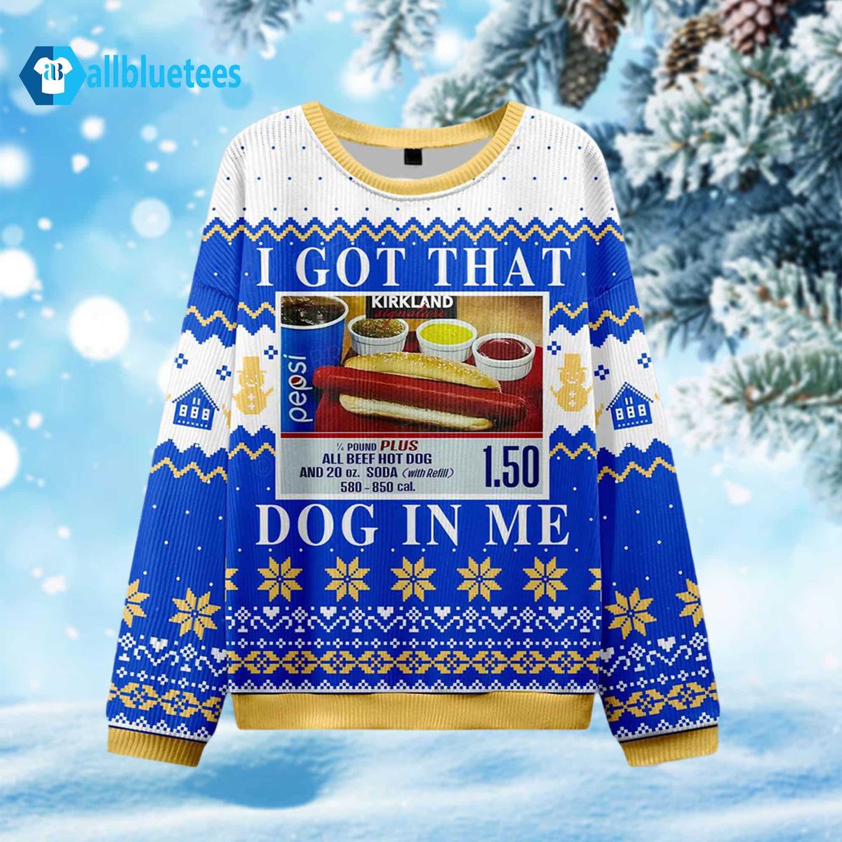 I Got That Hot Dog In Me Ugly Christmas Sweater