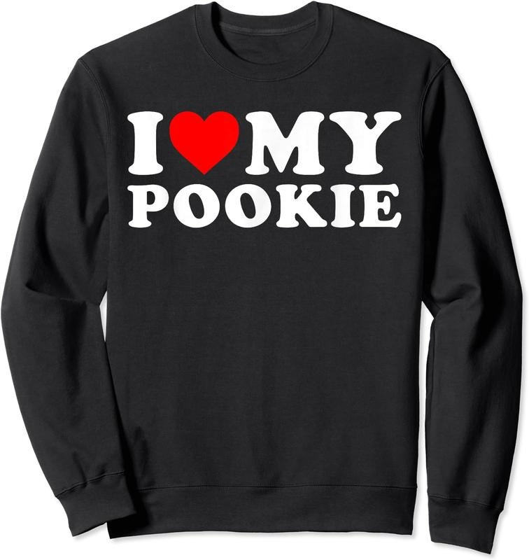 I Heart My Pookie Funny Shirt, I Love My Pookie Unisex Crewneck Sweatshirt Hoodie | PureTeeCo.com