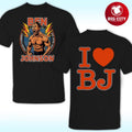 I Love BJ Ben Johnson Take Off Two Sided Shirt