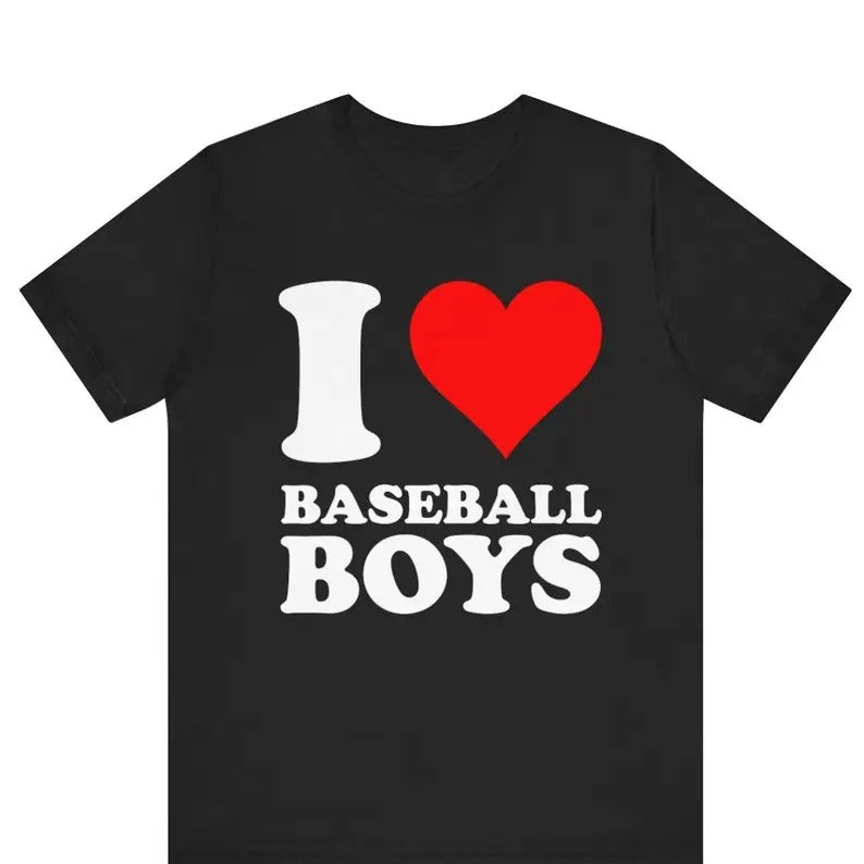 I Love Baseball T-Shirt,I Love Baseball Boys, I Heart T-Shirt Design, I Love Graphic Tee, Funny I Love Saying T-Shirt, I...