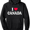 I Love Canada Pullover Hoodie | Unisex Hooded Sweatshirt T-Shirts | PureTeeCo.com