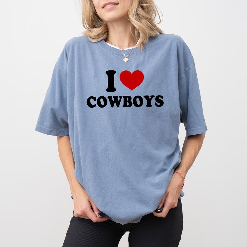 I Love Cowboy Comfort Colors Shirt, Cowgirl Graphic Tee, Cowboy's Lover  T-shirt, Cowgirl Country Clothing Hoodie, Sweatshirt