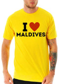 I Love Maldives Yellow T-Shirt Style001 Hoodie, Sweatshirt | PureTeeCo.com