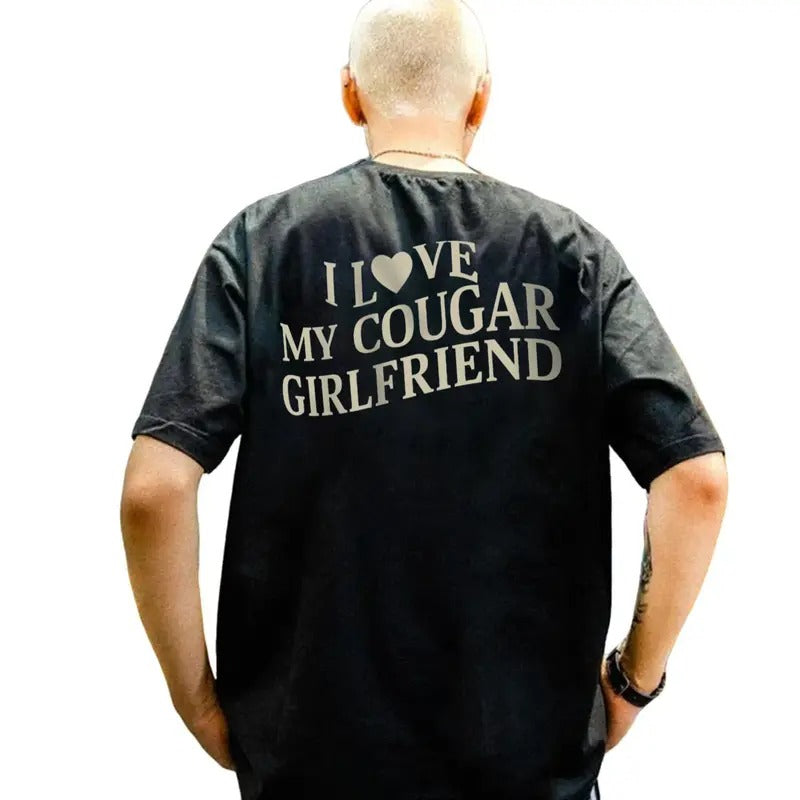 I Love My Cougar Girlfriend Shirt, Shirt For Boyfriend Gift, I Love My Girlfriend Tee, I Heart My Cougar Shirt,...