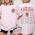 I Love You in Book Quotes Shirt, Bookish Valentines Day Shirt, Different Ways Say I Love You in Book Quotes Shirt,...
