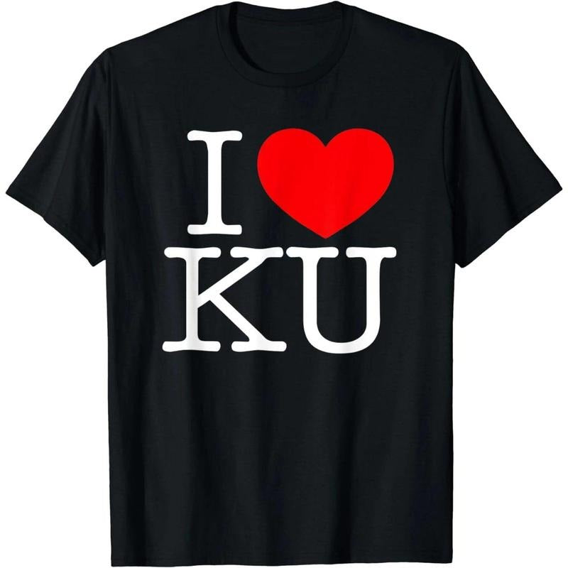 I Love (Heart) KU T-Shirt Hoodie, Sweatshirt | PureTeeCo.com