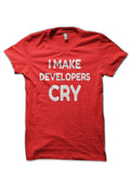 I Make Developer Cry Red T-Shirt Hoodie, Sweatshirt | PureTeeCo.com