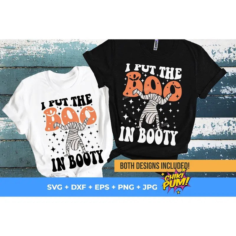 I Put The Boo In Booty Funny Halloween Shirt Trendy Halloween Halloween Mummy Digital s Hoodie, Sweatshirt | PureTeeCo.com