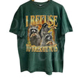 I Refuse To Tolerate Nuts Vintage Graphic T-Shirt, Unisex Funny Retro Raccoon Shirt, Funny Meme Tee, Vintage Style Cotton...