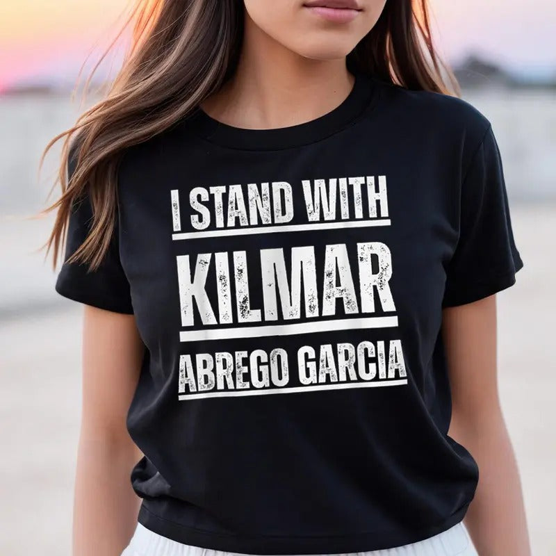I Stand With Kilmar Abrego Garcia Shirt, Unisex Tee, Supporter Protester Activist Gift, Human Rights Justice Equality...