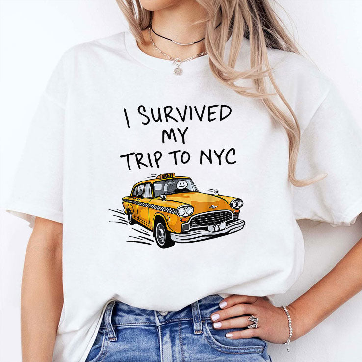 I Survived My Trip To NYC New York City Taxi T Shirt