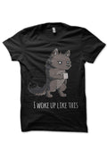 I Woke Up Like This Black Half Sleeve T-Shirt Hoodie, Sweatshirt | PureTeeCo.com