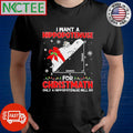 I Want A Hippopotenuse For Christmath Math Teacher Christmas 2024 T-shirt