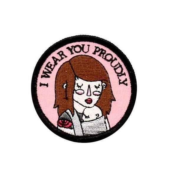 I Wear You Proudly, Baby wearing patch. 2 inches in size. T-Shirts, Hoodie, Sweatshirt | PureTeeCo.com