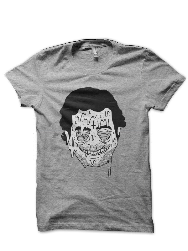 Pablo Escobar Grime Art Grey T-Shirt Hoodie, Sweatshirt | PureTeeCo.com