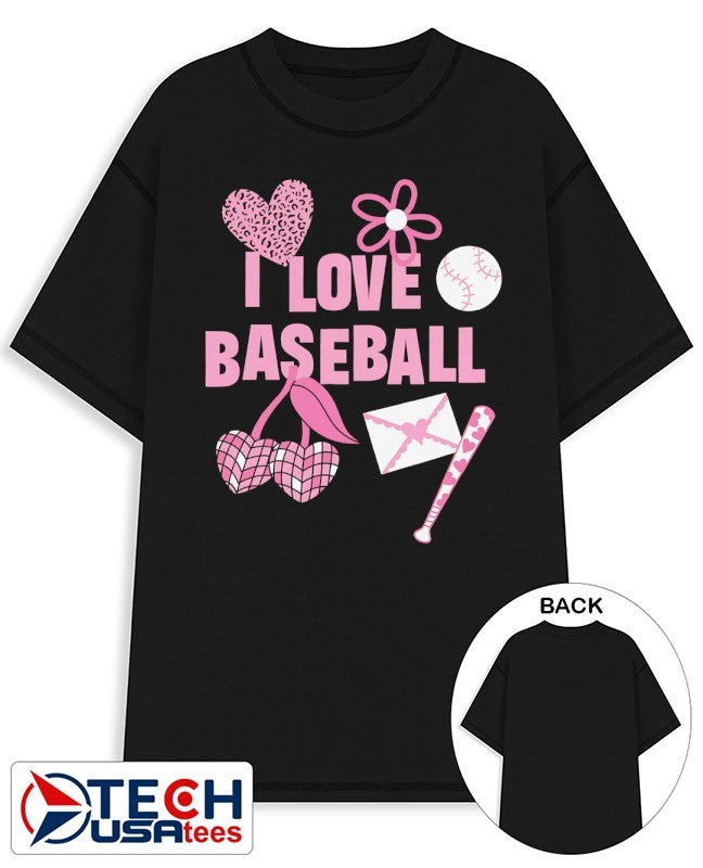 I love baseball stickers shirt