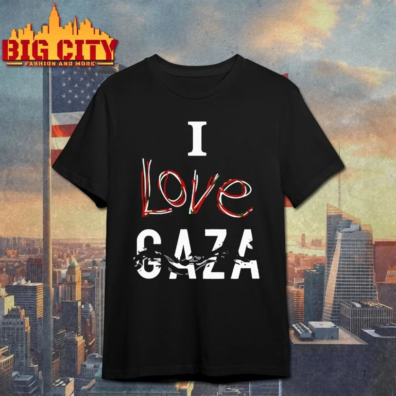 I love gaza Black shirt