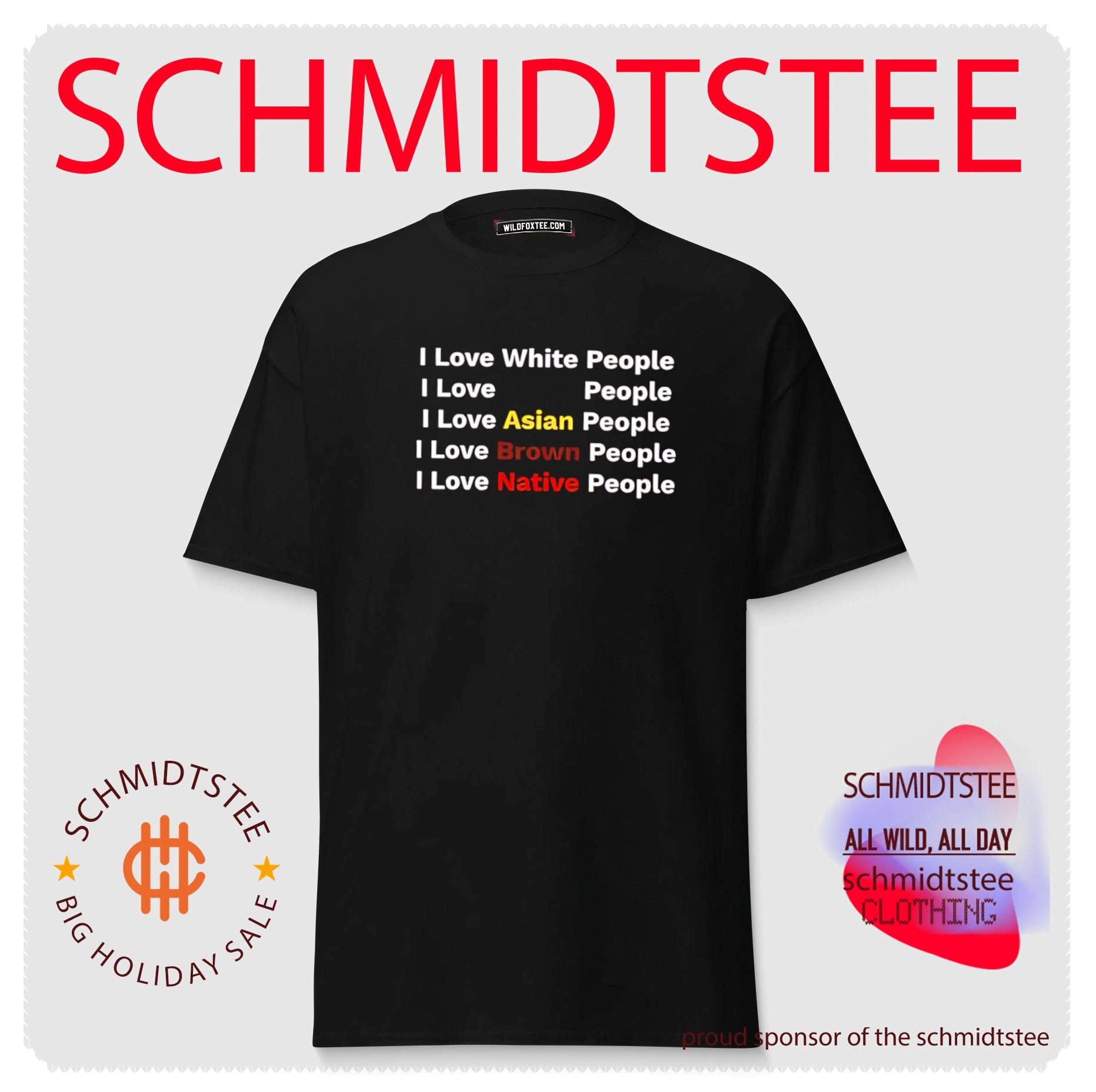 I love white black asian brown native people meme shirt