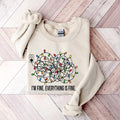 I'm Fine Everything Is Fine Sweatshirt, Christmas Sweatshirt, Sweatshirts Women, Christmas Sweatshirt Women, Christmas...
