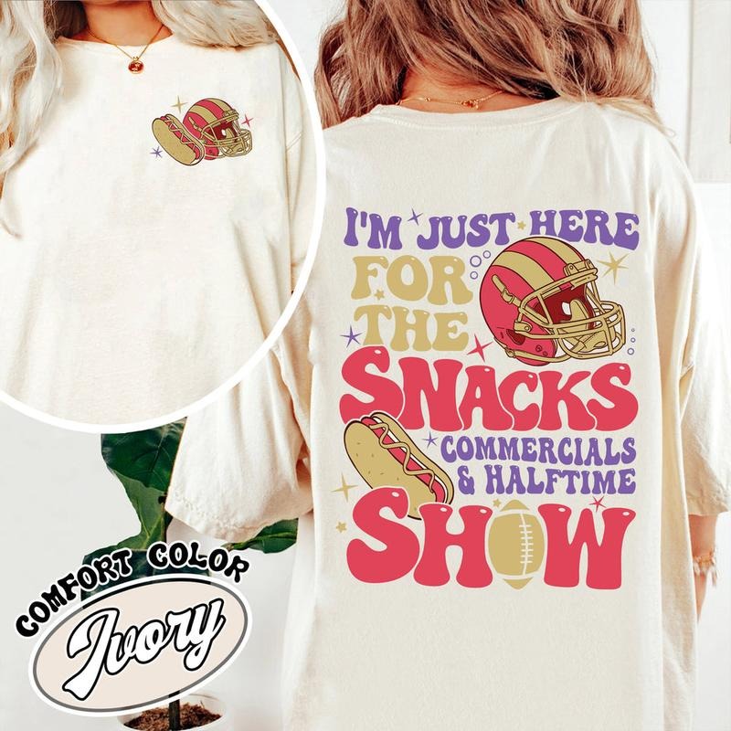 I'm Just Here for Snacks Commercials & Halftime Show, Im Just Here For The Snacks Comfort Color Shirt, Half Time Shirt,...