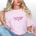 I'm Literally Just A Girl Shirt, Girly Coquette Graphic Printed Tee, Pinky Bow Women Unhinged Shirt, I'm Just A Girl...