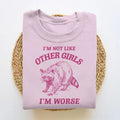 I'm Not Like Other Girls Funny Sweatshirt Raccoon Crewneck Trash Panda Sweater Vintage Cartoon Sweater Unisex T-Shirts,...