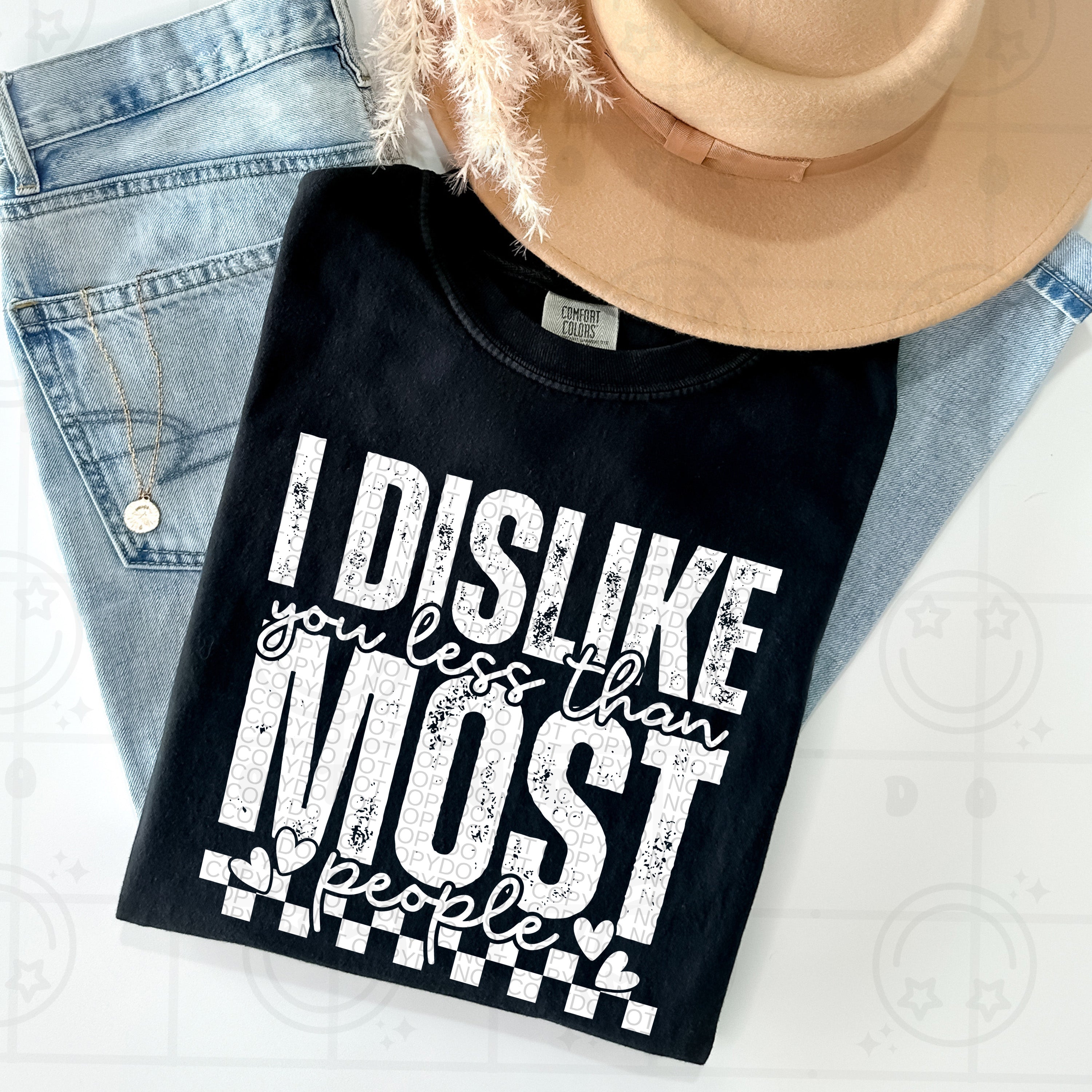 I DISLIKE YOU LESS TEE Hoodie, Sweatshirt | PureTeeCo.com (Image 1)