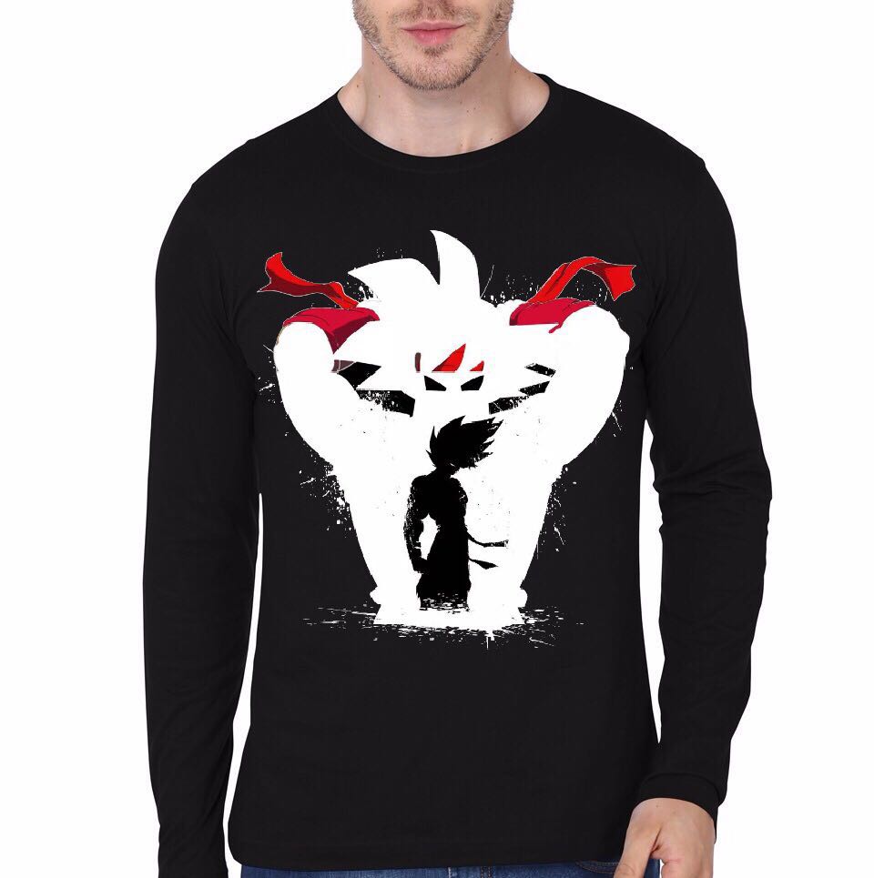 DBZ Black Full Sleeve Tee Hoodie, Sweatshirt | PureTeeCo.com