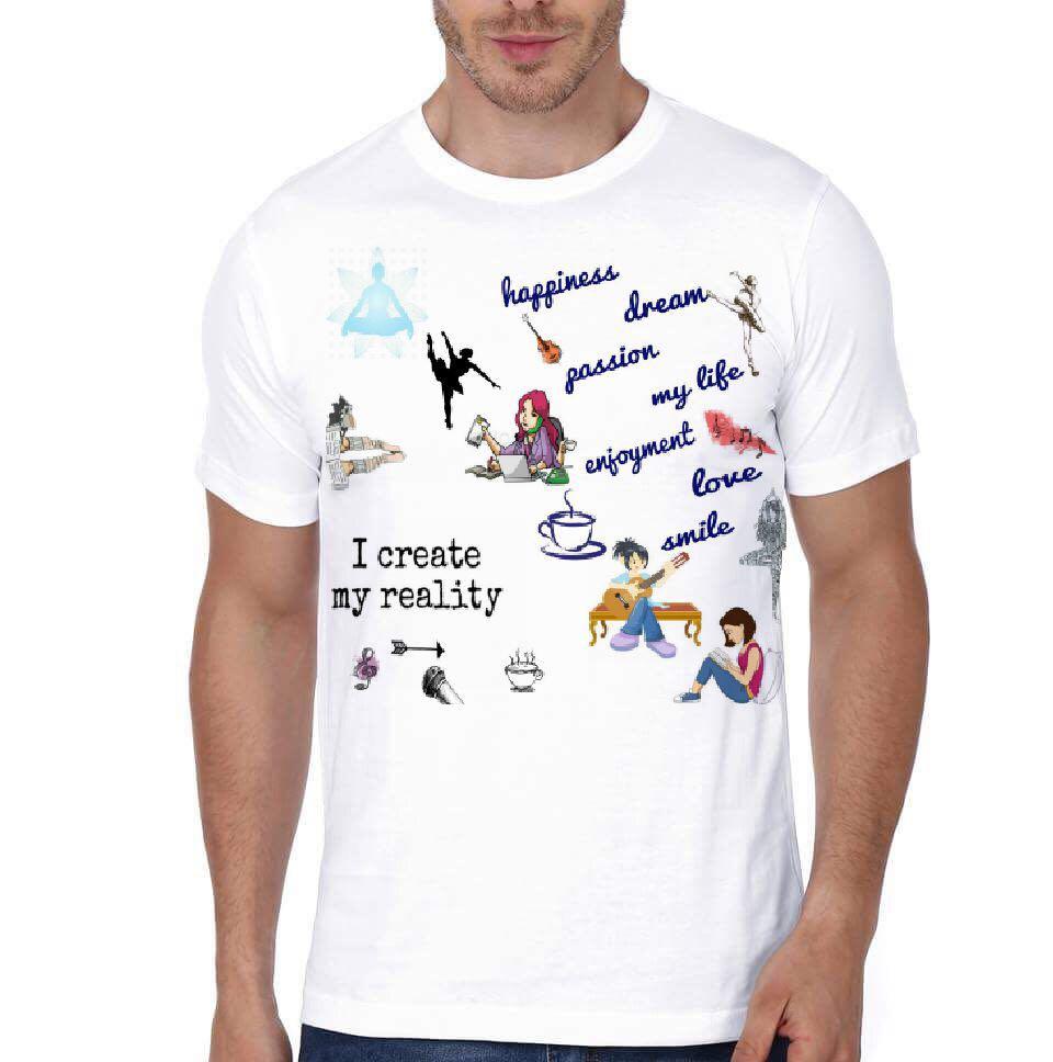 I Create My Reality White T-Shirt Hoodie, Sweatshirt | PureTeeCo.com