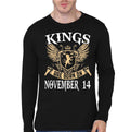 Kings Are Born On November Black T-shirt Hoodie, Sweatshirt | PureTeeCo.com