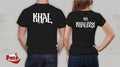 Khaleesi Black Couple T-shirt Hoodie, Sweatshirt | PureTeeCo.com