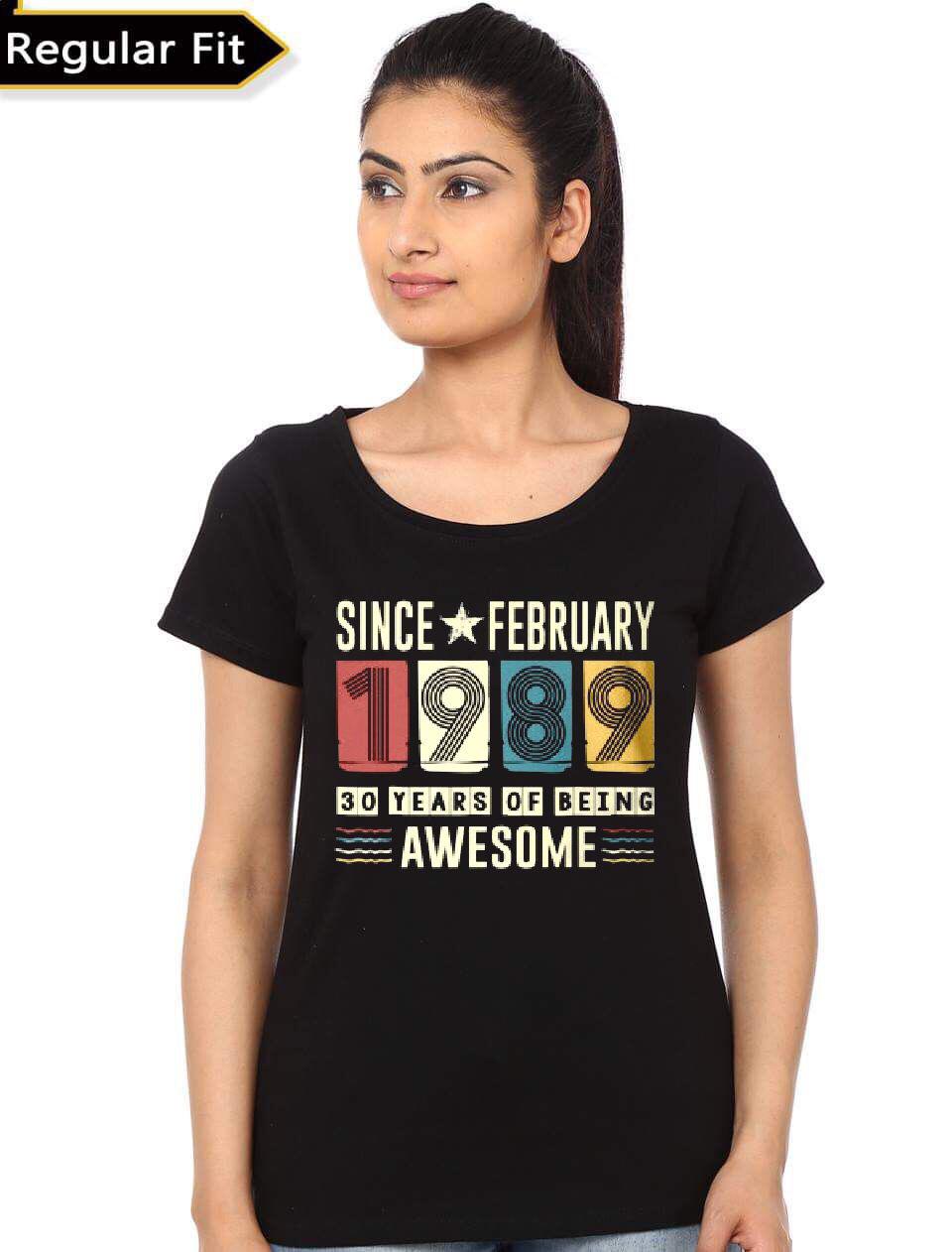 Since February 1989 Girlâ€™s Black T-Shirt Hoodie, Sweatshirt | PureTeeCo.com