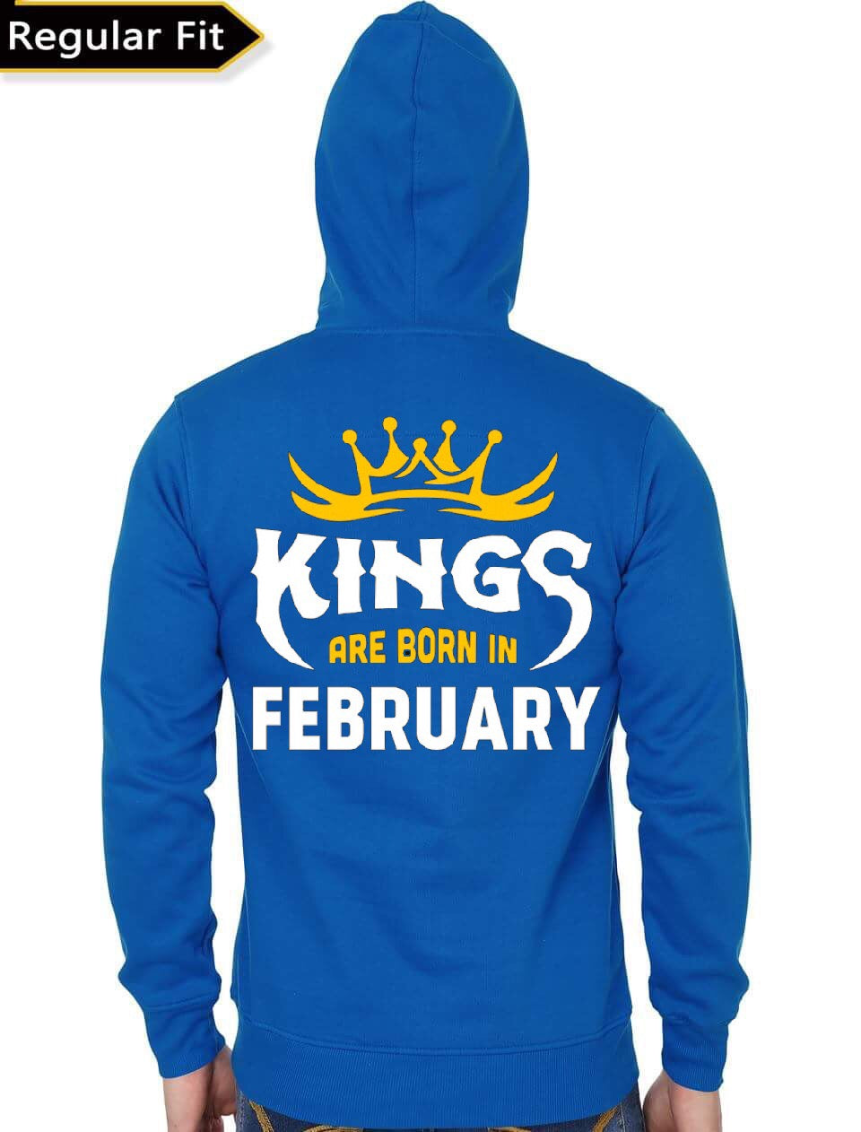 Kings Are Born In February Blue Hoodie T-Shirts, Sweatshirt | PureTeeCo.com