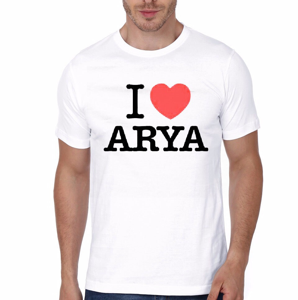 I Love Arya White T-Shirt Hoodie, Sweatshirt | PureTeeCo.com