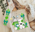 SHAMROCK DOG SWEATSHIRT W/ SLEEVE PRINT T-Shirts, Hoodie | PureTeeCo.com (Image 1)