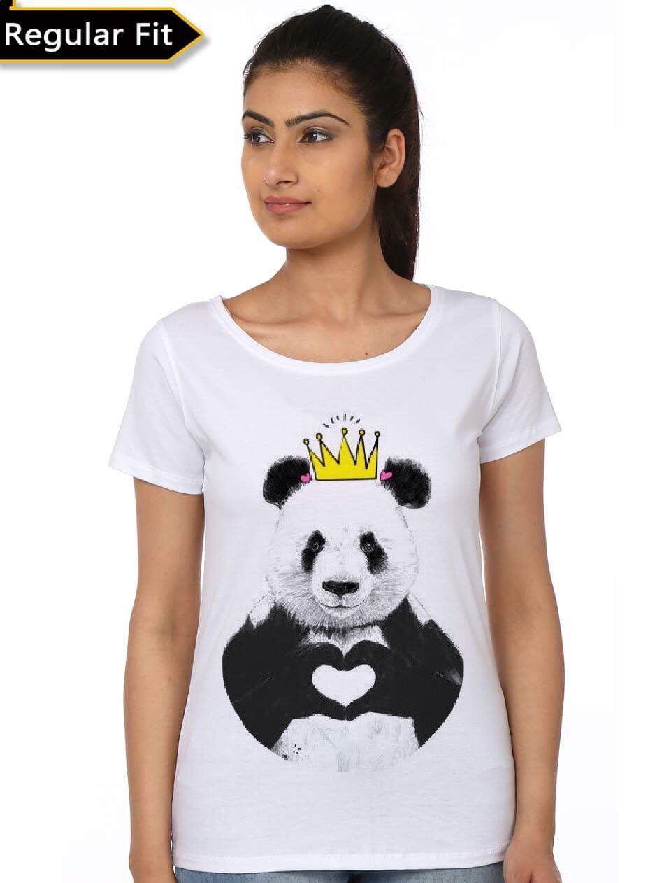 Cute Panda White Girls T-Shirt Hoodie, Sweatshirt | PureTeeCo.com