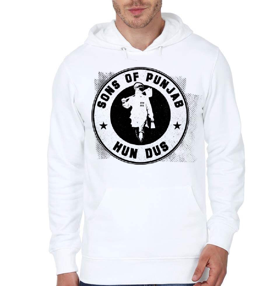 Sons Of Punjab Hun Dus White Hoodie T-Shirts, Sweatshirt | PureTeeCo.com